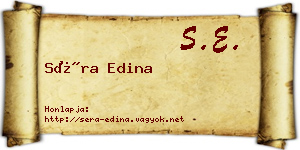 Séra Edina névjegykártya