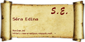 Séra Edina névjegykártya